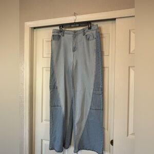 Tinseltown Light Blue Straight Leg Jeans